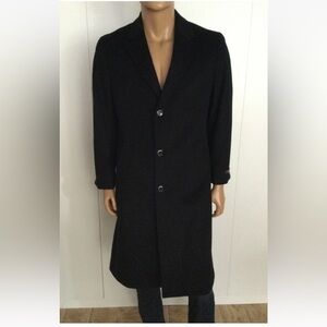 Cianni  Black  Wool Bland Trench Coat Size 36R